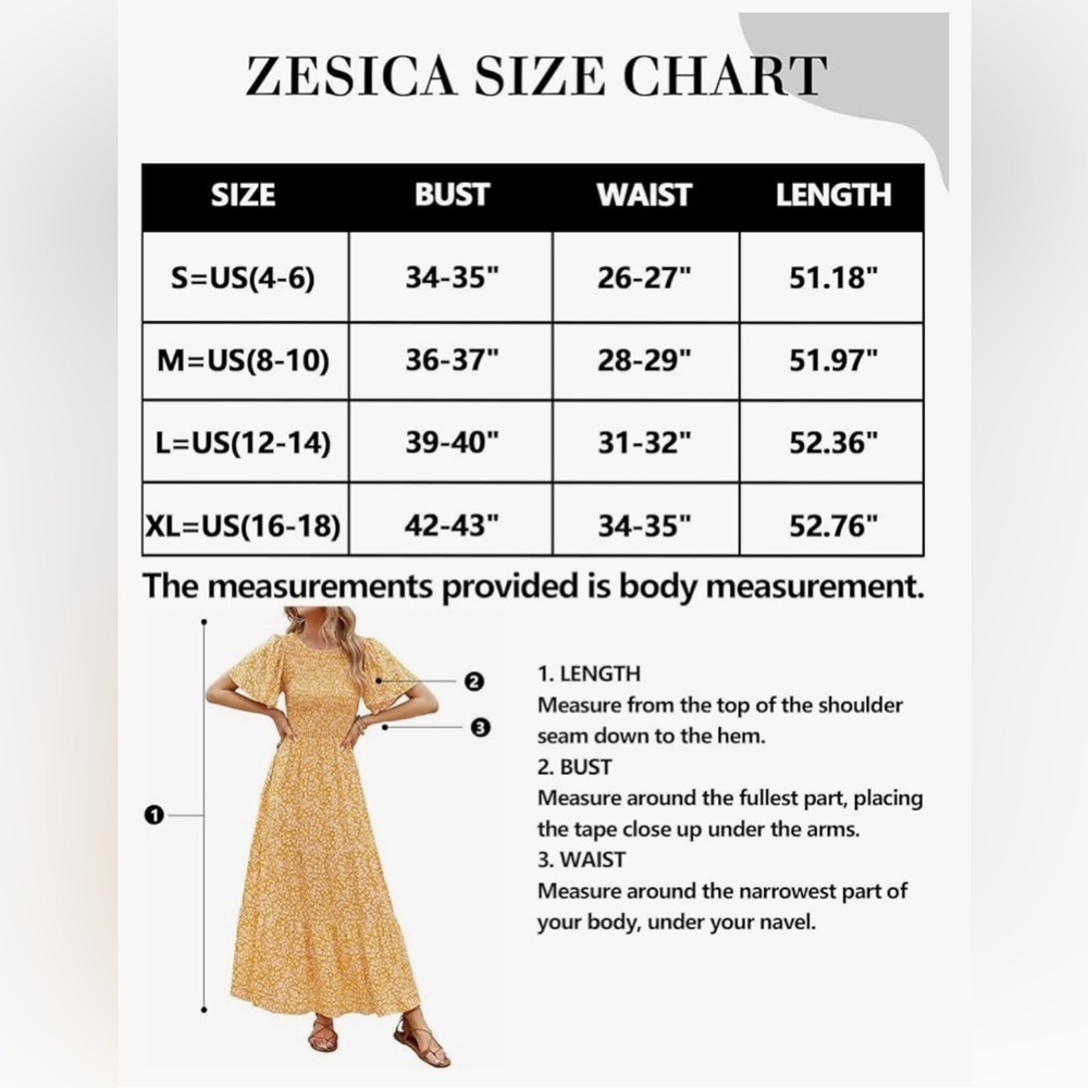 ZESICA Floral Maxi Dress - Picture 3 of 4